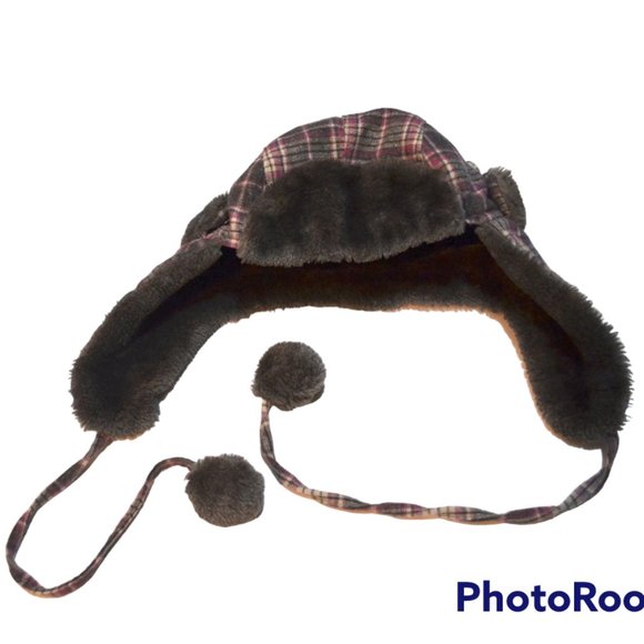 Hat Girls Spot Clean One Size Plaided - Picture 1 of 6